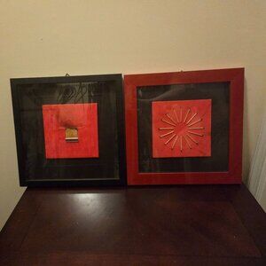 DESSION DE FEU (Homage to Bernard Aubertin) Mixed Media Framed Original Art